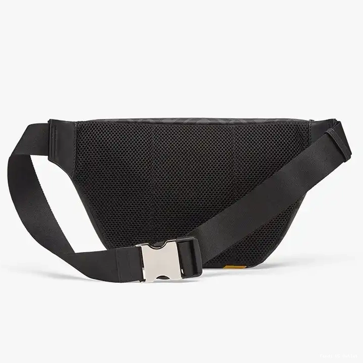 Affordable HOT Motif Fabric In Black Fendi Yellow FF Bag Belt 0515
